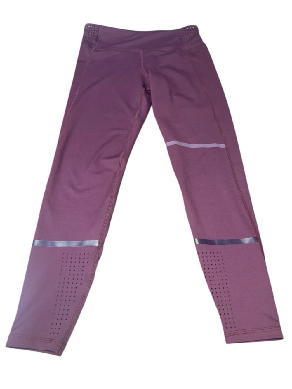 LILYBOD Women's Size Medium Burgundy Perforated Leggings